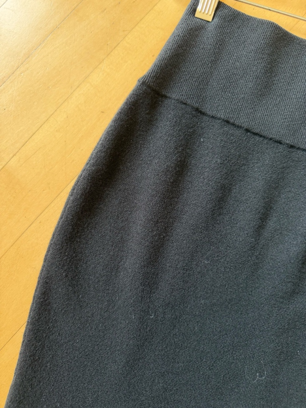 Eileen Fisher Black Knit Pencil maxi skirt, XXS - Picture 5 of 5